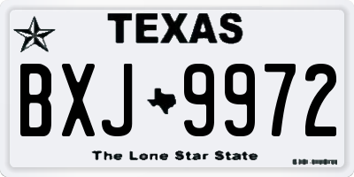 TX license plate BXJ9972