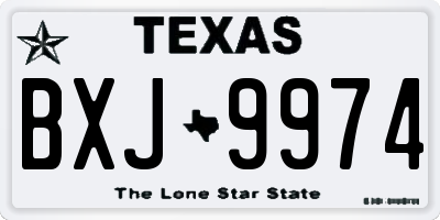 TX license plate BXJ9974