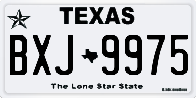 TX license plate BXJ9975