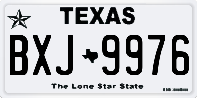 TX license plate BXJ9976