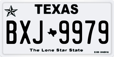 TX license plate BXJ9979