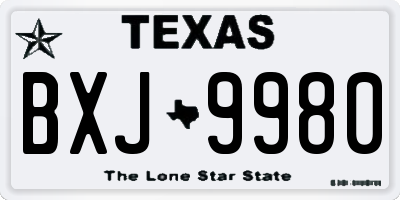 TX license plate BXJ9980