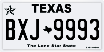 TX license plate BXJ9993
