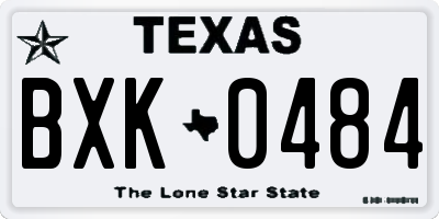 TX license plate BXK0484