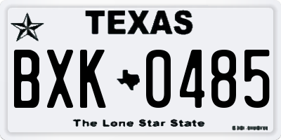 TX license plate BXK0485