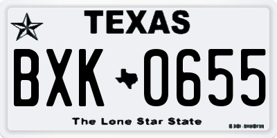 TX license plate BXK0655