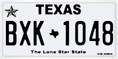 TX license plate BXK1048
