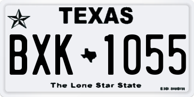 TX license plate BXK1055
