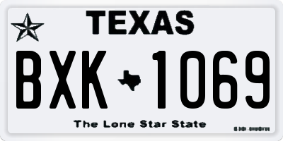 TX license plate BXK1069