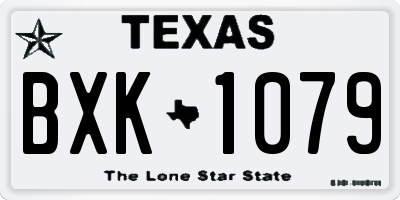 TX license plate BXK1079