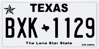TX license plate BXK1129