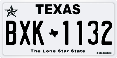 TX license plate BXK1132