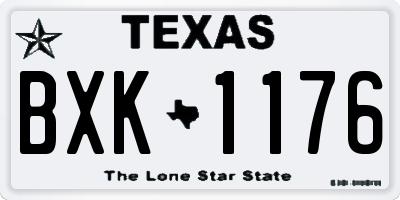 TX license plate BXK1176