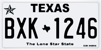 TX license plate BXK1246