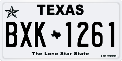 TX license plate BXK1261