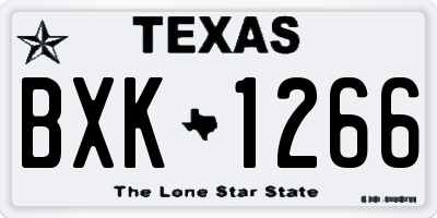TX license plate BXK1266