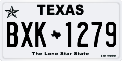 TX license plate BXK1279