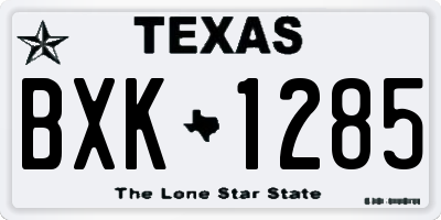 TX license plate BXK1285