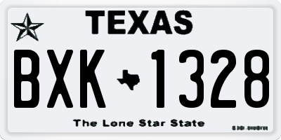 TX license plate BXK1328