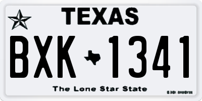 TX license plate BXK1341