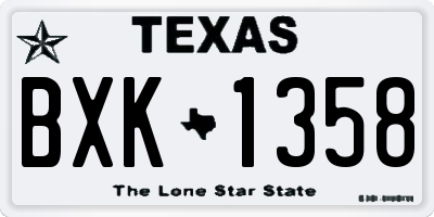 TX license plate BXK1358
