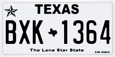 TX license plate BXK1364