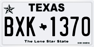 TX license plate BXK1370
