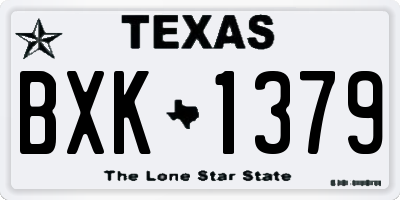 TX license plate BXK1379