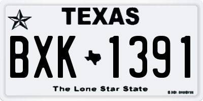 TX license plate BXK1391