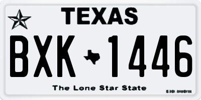 TX license plate BXK1446