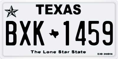TX license plate BXK1459