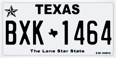TX license plate BXK1464