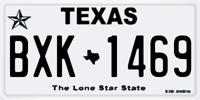 TX license plate BXK1469