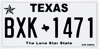 TX license plate BXK1471