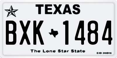 TX license plate BXK1484