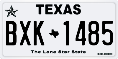 TX license plate BXK1485