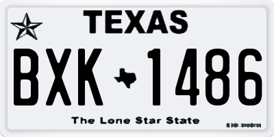 TX license plate BXK1486