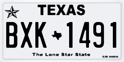 TX license plate BXK1491