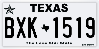 TX license plate BXK1519