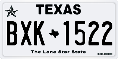 TX license plate BXK1522