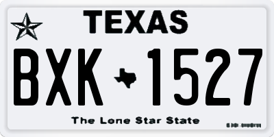 TX license plate BXK1527