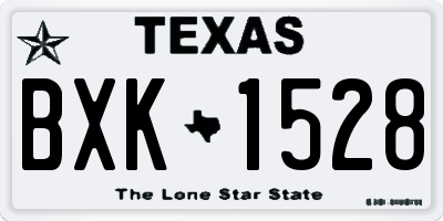 TX license plate BXK1528