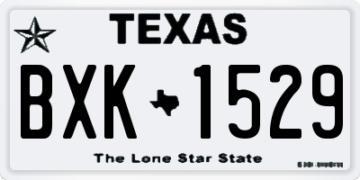 TX license plate BXK1529