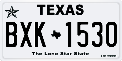 TX license plate BXK1530