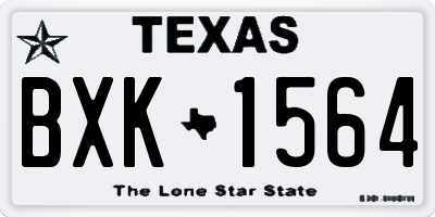 TX license plate BXK1564