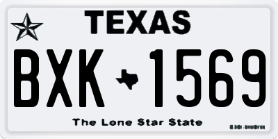TX license plate BXK1569