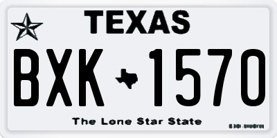 TX license plate BXK1570