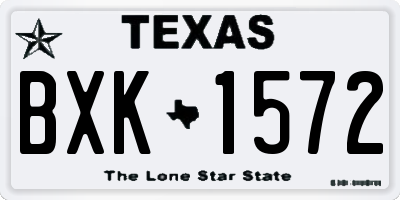 TX license plate BXK1572
