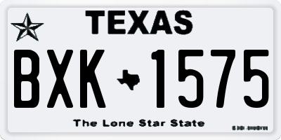 TX license plate BXK1575