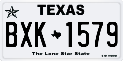 TX license plate BXK1579
